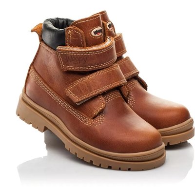 Cветло-коричневые кожаные ботинки Woopy, 25