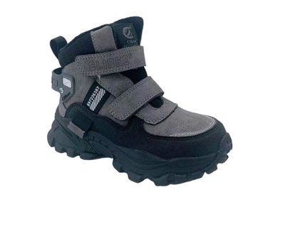 Зимние серо-черные ботинки Clibee для мальчиков, 26
